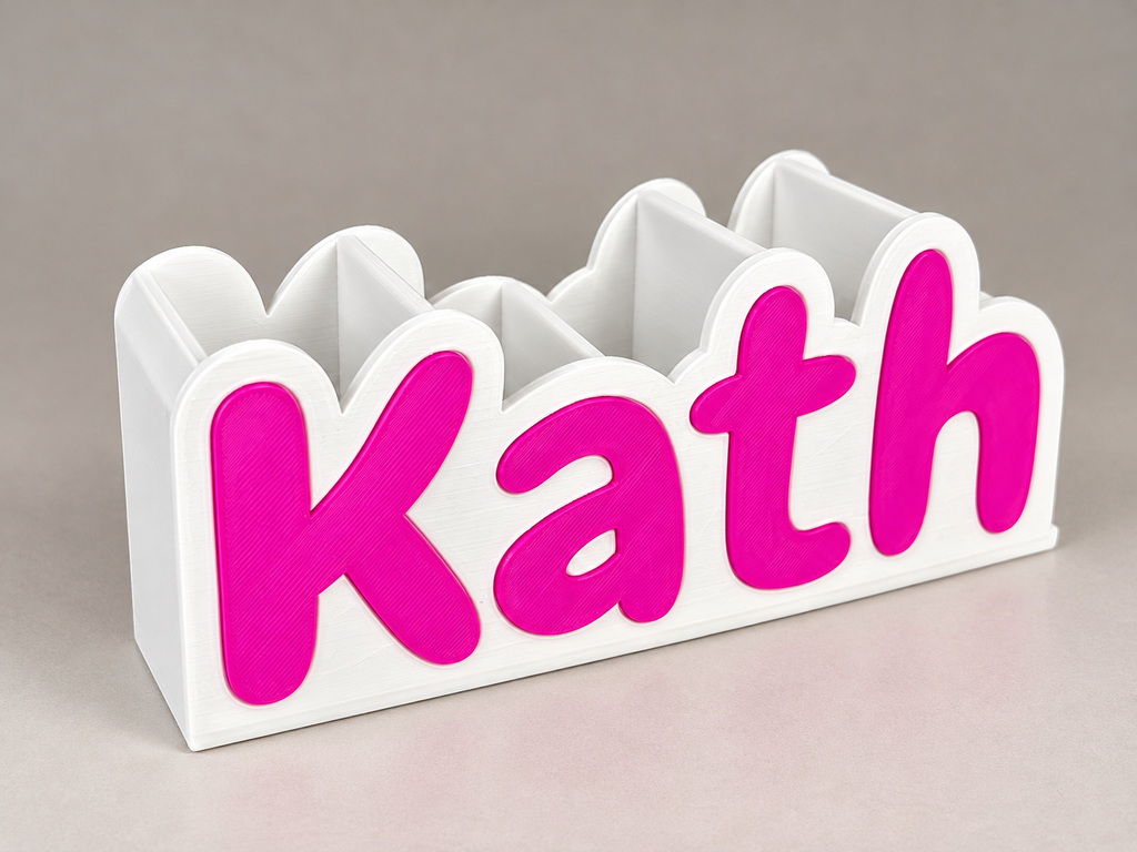 Organizador de Escritorio Personalizado con Nombre | Impresión 3D