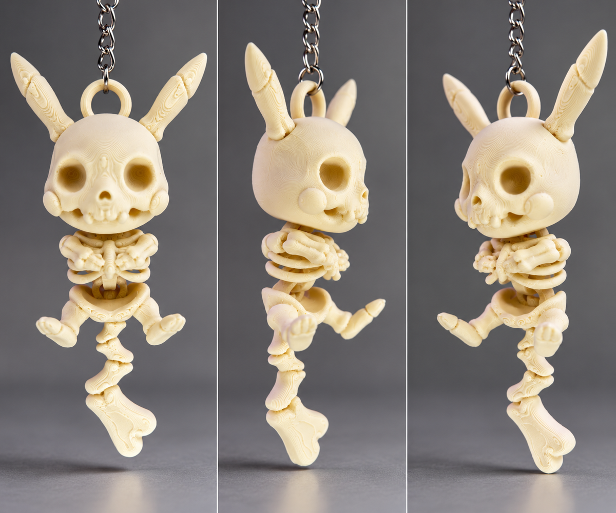 LLAVEROS ESQUELETO "RATÓN ELÉCTRICO" 3D — COLECCIÓN DE TEMPORADA